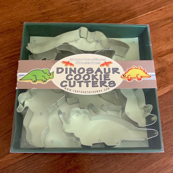 NWT Dinosaur Cookie Cutters Stainless Steel Fox Run Set of 5 - Picture 2 of 5